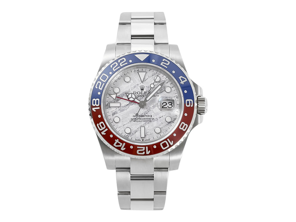 GMT Master II Stainless Steel Pepsi with Meteorite Dial 40mm Chrono Select