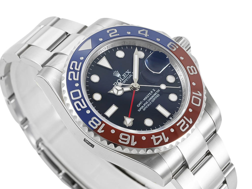 GMT-Master II Stainless Steel 'Pepsi' with Blue Dial (40mm)