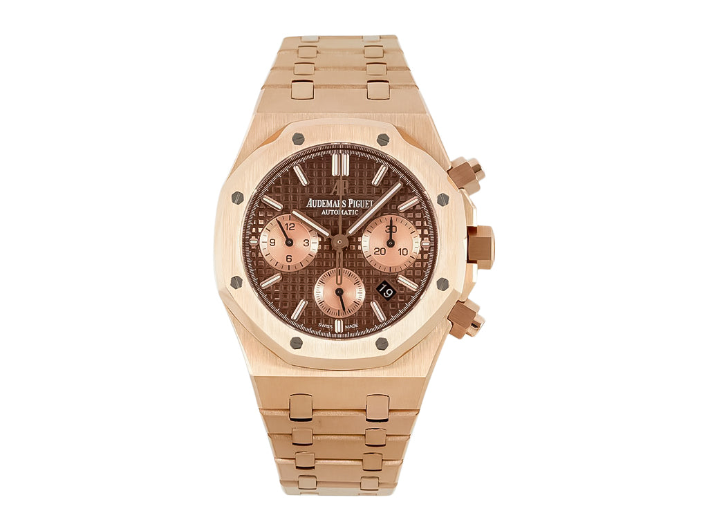 Royal Oak Chronograph Pink Gold with Chocolate Dial (41mm)