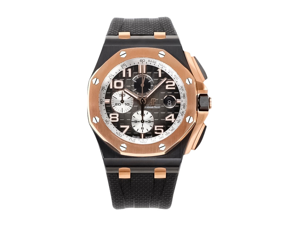 Royal Oak 'Offshore Chronograph' Ceramic and Pink Gold with Grey Dial (44mm)