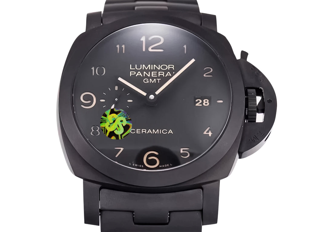 Luminor 1950 3 Days GMT Automatic 'Tuttonero' Black Ceramic Case and Bracelet with Black Dial (44mm)
