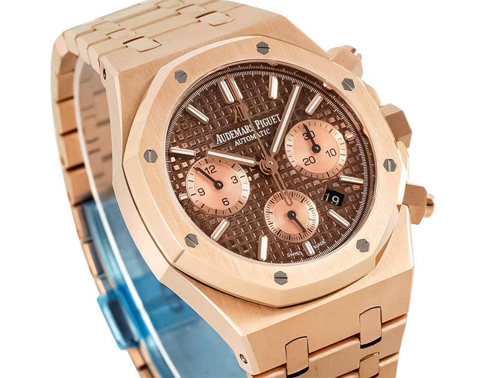 Royal Oak Chronograph Pink Gold with Chocolate Dial (41mm)