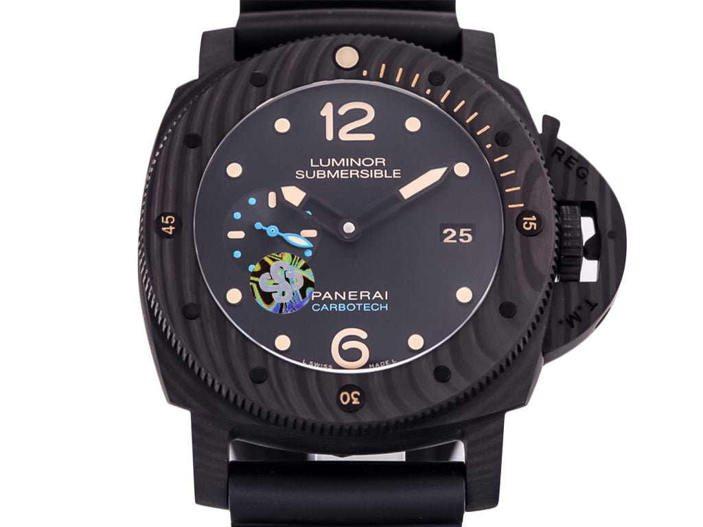 Luminor Submersible 47 3 Days Automatic 'Carbotech' Titanium and Carbon Case with Black Dial and Black Strap (47mm)
