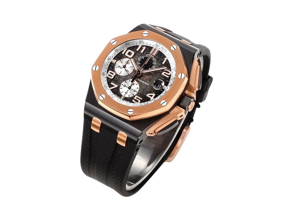 Royal Oak 'Offshore Chronograph' Ceramic and Pink Gold with Grey Dial (44mm)