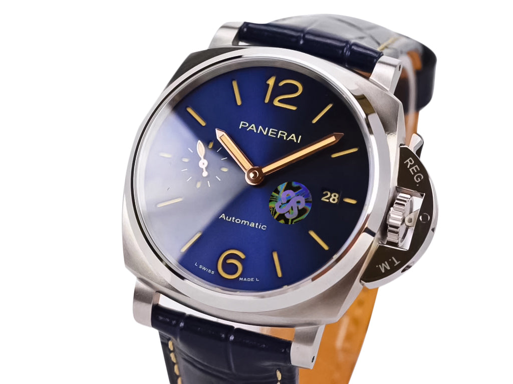 Luminor Due 42 Automatic Titanium Case with Blue Dial and Blue Strap (42mm)