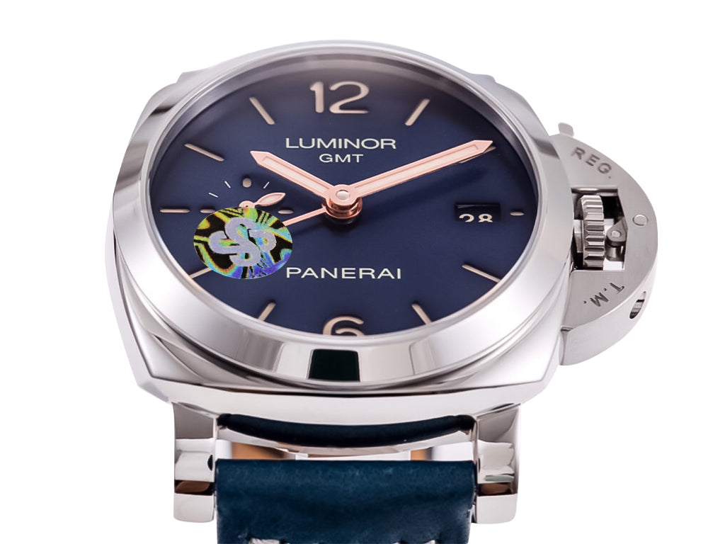 Luminor 1950 3 Days GMT Automatic Acciaio 'Boutique Blue' Stainless Steel Case with Blue Sunburst Dial and Blue Strap (42mm)