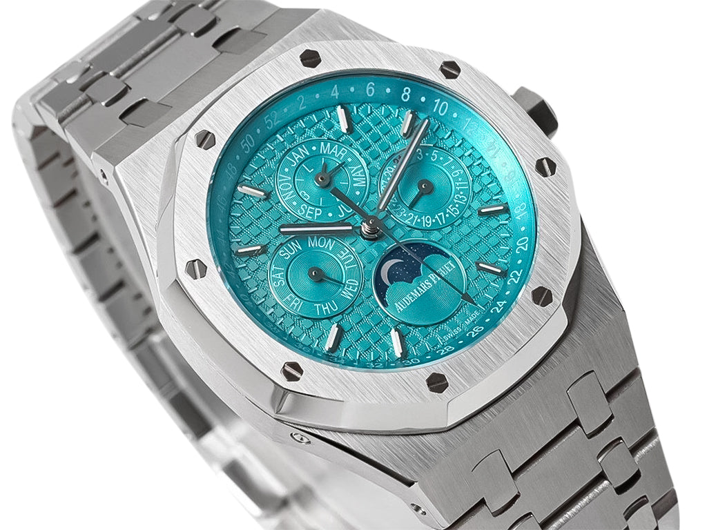 Royal Oak 'Perpetual Calendar' Stainless Steel UAE with Turquoise Dial (41mm)