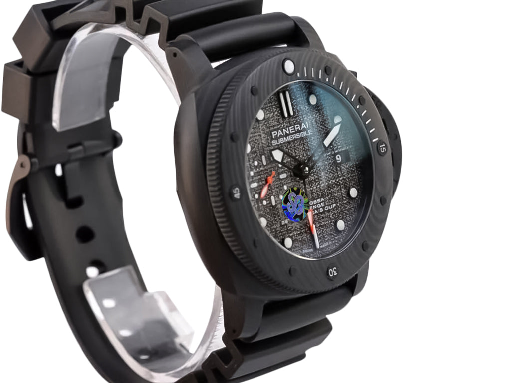 Luminor Submersible 47 Luna Rossa 'Carbotech' Forged Carbon Case and Bezel, Grey Carbon Dial and Black Strap (47mm)
