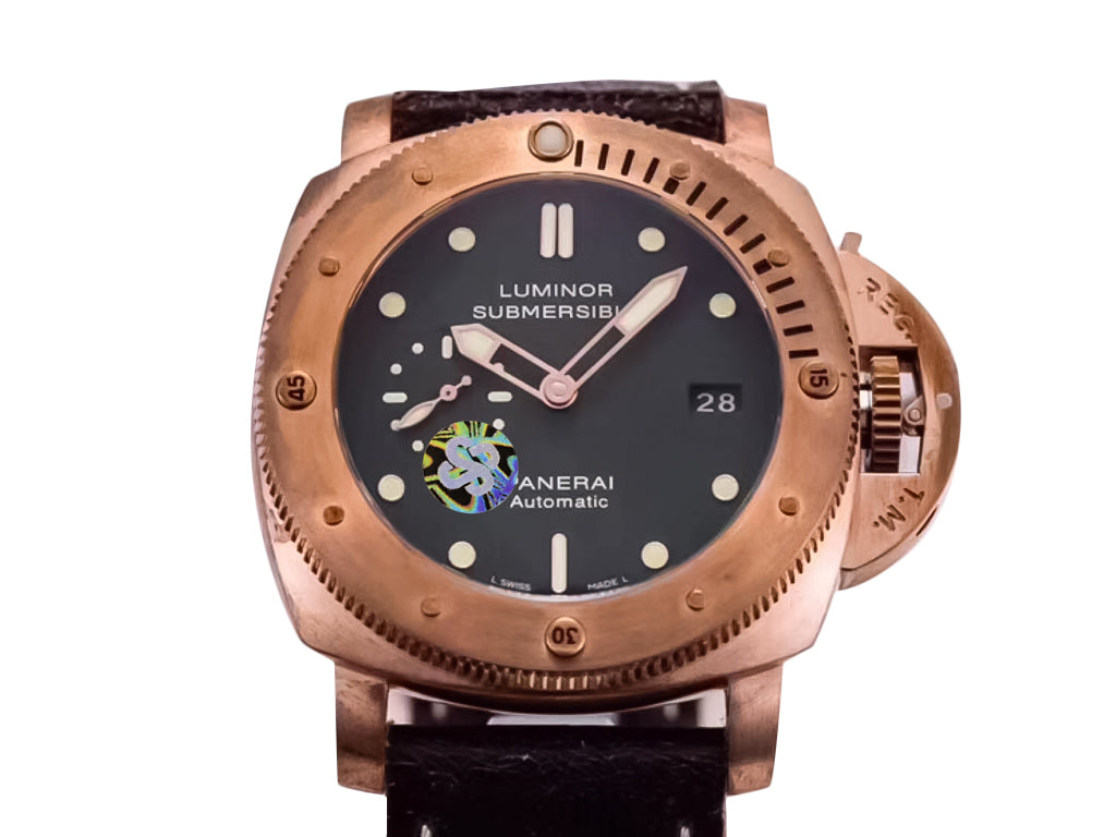 Luminor Submersible 1950 3 Days Automatic Titanium and Bronze with Green Dial and Brown Strap (47mm)