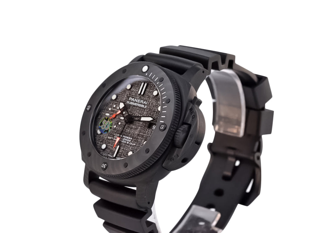 Luminor Submersible 47 Luna Rossa 'Carbotech' Forged Carbon Case and Bezel, Grey Carbon Dial and Black Strap (47mm)