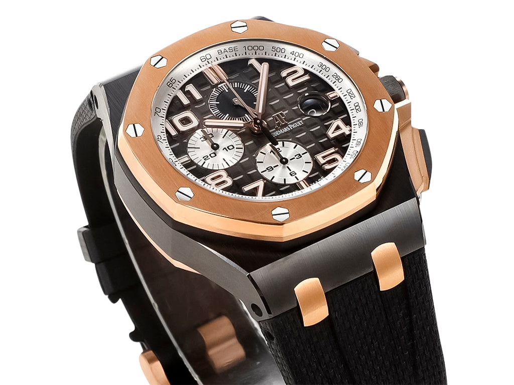 Royal Oak 'Offshore Chronograph' Ceramic and Pink Gold with Grey Dial (44mm)
