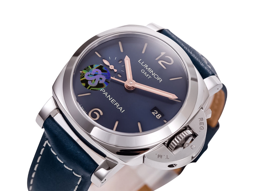 Luminor 1950 3 Days GMT Automatic Acciaio 'Boutique Blue' Stainless Steel Case with Blue Sunburst Dial and Blue Strap (42mm)