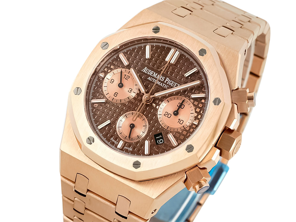 Royal Oak Chronograph Pink Gold with Chocolate Dial (41mm)