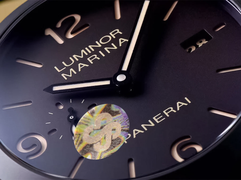Luminor 1950 Marina 3 Days Automatic Aluminium with Black Dial and Brown Strap (44mm)
