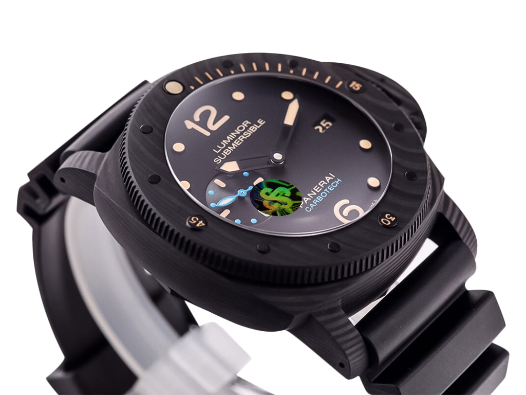 Luminor Submersible 47 3 Days Automatic 'Carbotech' Titanium and Carbon Case with Black Dial and Black Strap (47mm)