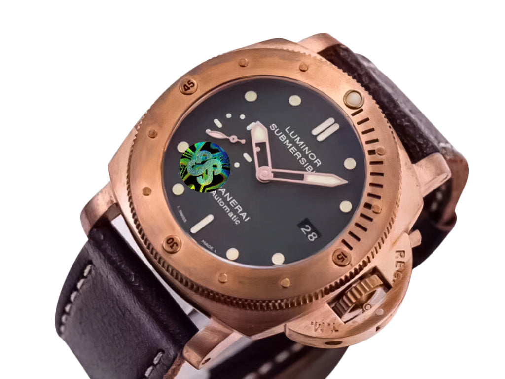 Luminor Submersible 1950 3 Days Automatic Titanium and Bronze with Green Dial and Brown Strap (47mm)