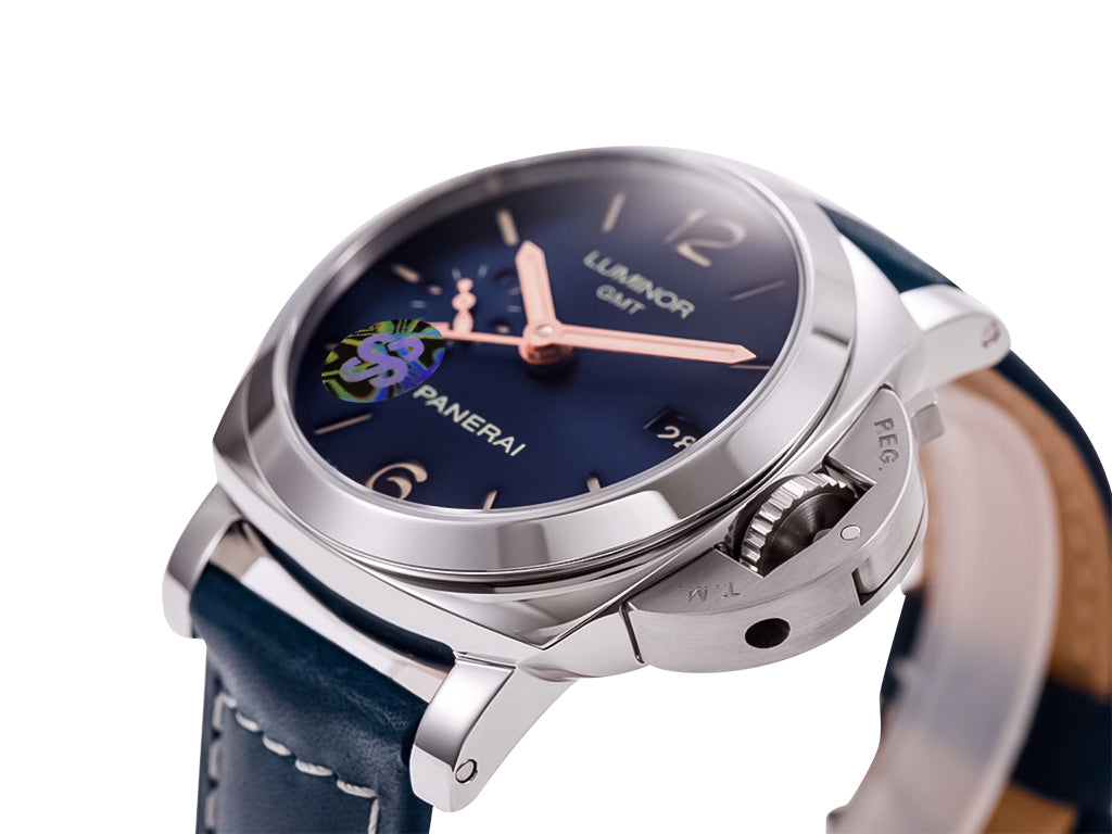 Luminor 1950 3 Days GMT Automatic Acciaio 'Boutique Blue' Stainless Steel Case with Blue Sunburst Dial and Blue Strap (42mm)