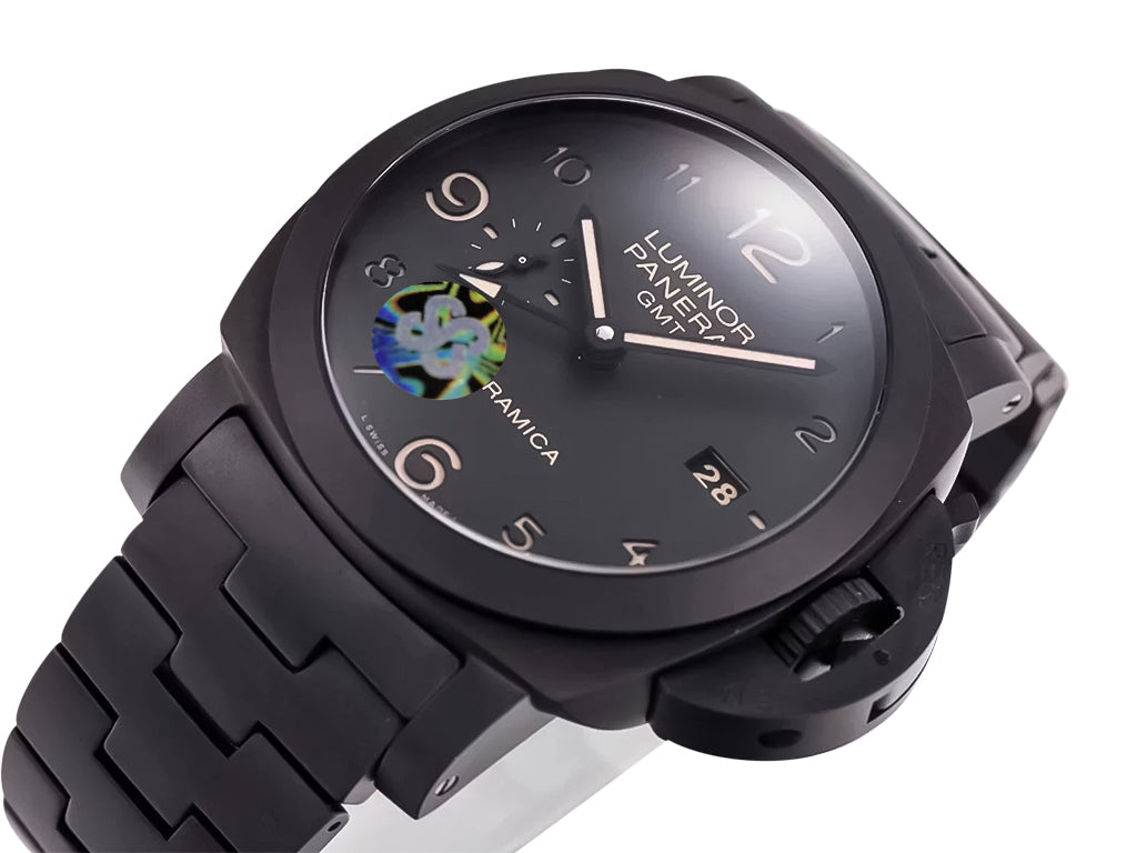 Luminor 1950 3 Days GMT Automatic 'Tuttonero' Black Ceramic Case and Bracelet with Black Dial (44mm)