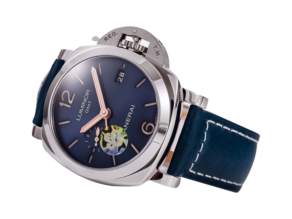 Luminor 1950 3 Days GMT Automatic Acciaio 'Boutique Blue' Stainless Steel Case with Blue Sunburst Dial and Blue Strap (42mm)