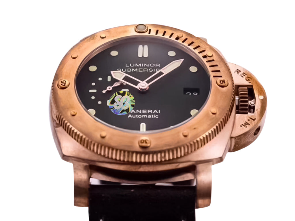 Luminor Submersible 1950 3 Days Automatic Titanium and Bronze with Green Dial and Brown Strap (47mm)