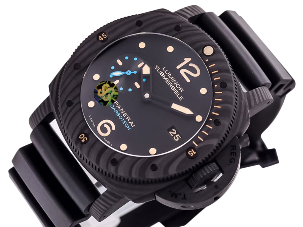 Luminor Submersible 47 3 Days Automatic 'Carbotech' Titanium and Carbon Case with Black Dial and Black Strap (47mm)
