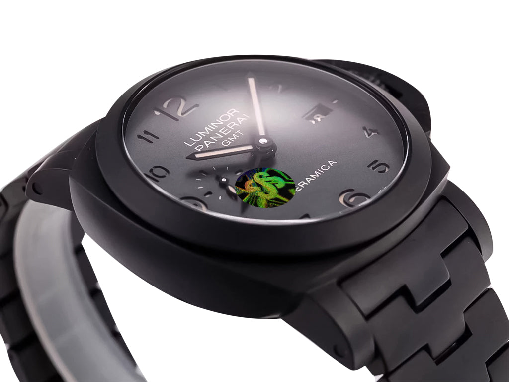 Luminor 1950 3 Days GMT Automatic 'Tuttonero' Black Ceramic Case and Bracelet with Black Dial (44mm)