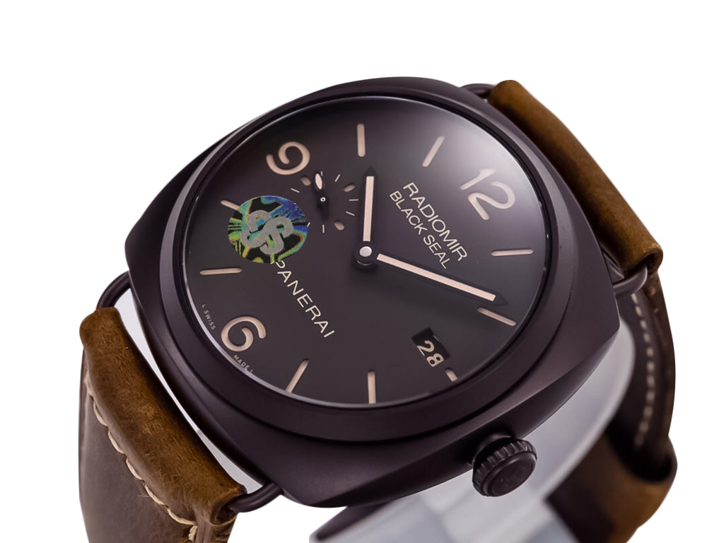 Radiomir Composite Black Seal 3 Days Automatic with Brown Dial and Brown Strap (45mm)