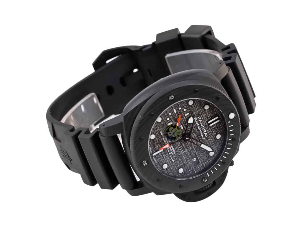 Luminor Submersible 47 Luna Rossa 'Carbotech' Forged Carbon Case and Bezel, Grey Carbon Dial and Black Strap (47mm)