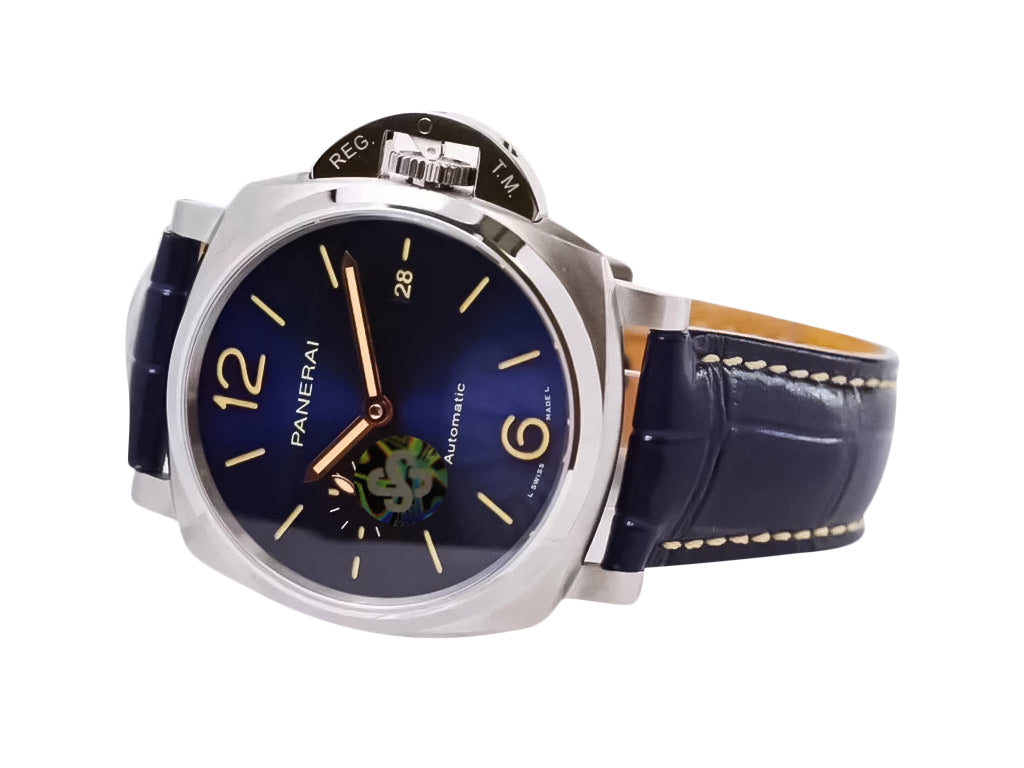 Luminor Due 42 Automatic Titanium Case with Blue Dial and Blue Strap (42mm)