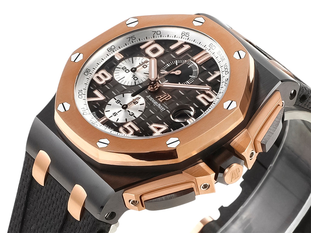 Royal Oak 'Offshore Chronograph' Ceramic and Pink Gold with Grey Dial (44mm)