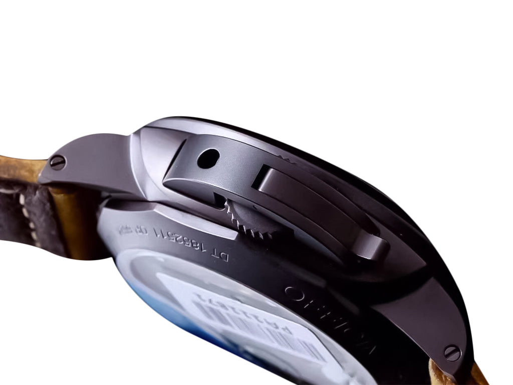 Luminor 1950 Marina 3 Days Automatic Aluminium with Black Dial and Brown Strap (44mm)