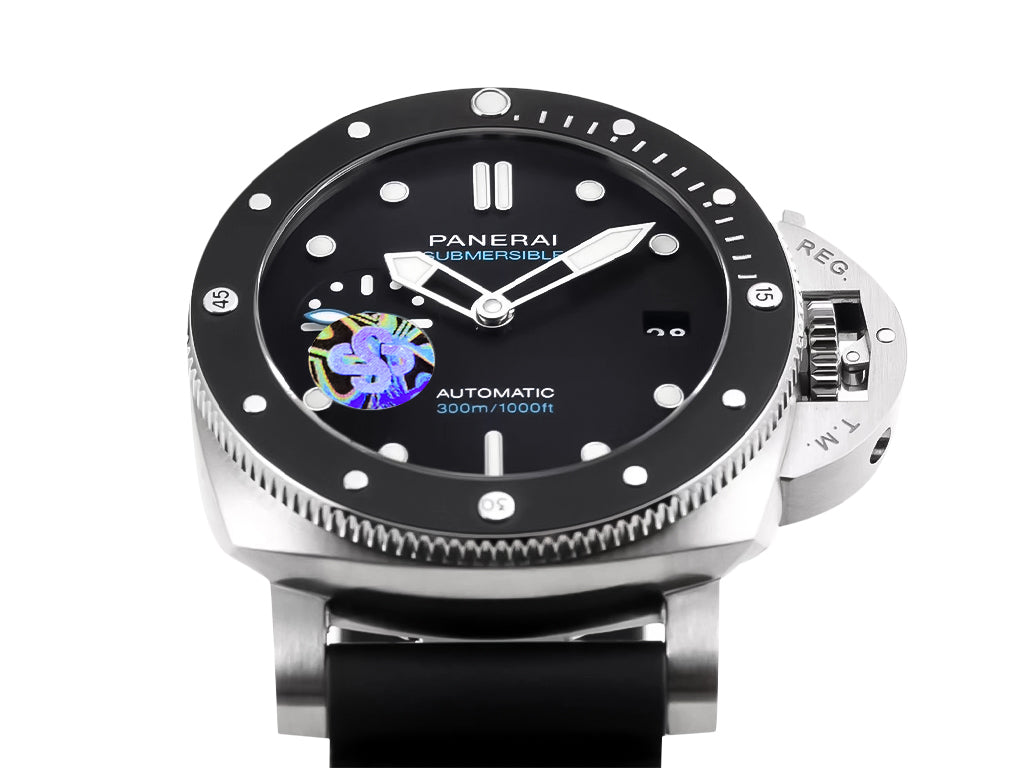 Luminor Submersible 42 3 Days Automatic Acciaio Stainless Steel Case with Black Ceramic Bezel and Black Strap (42mm)