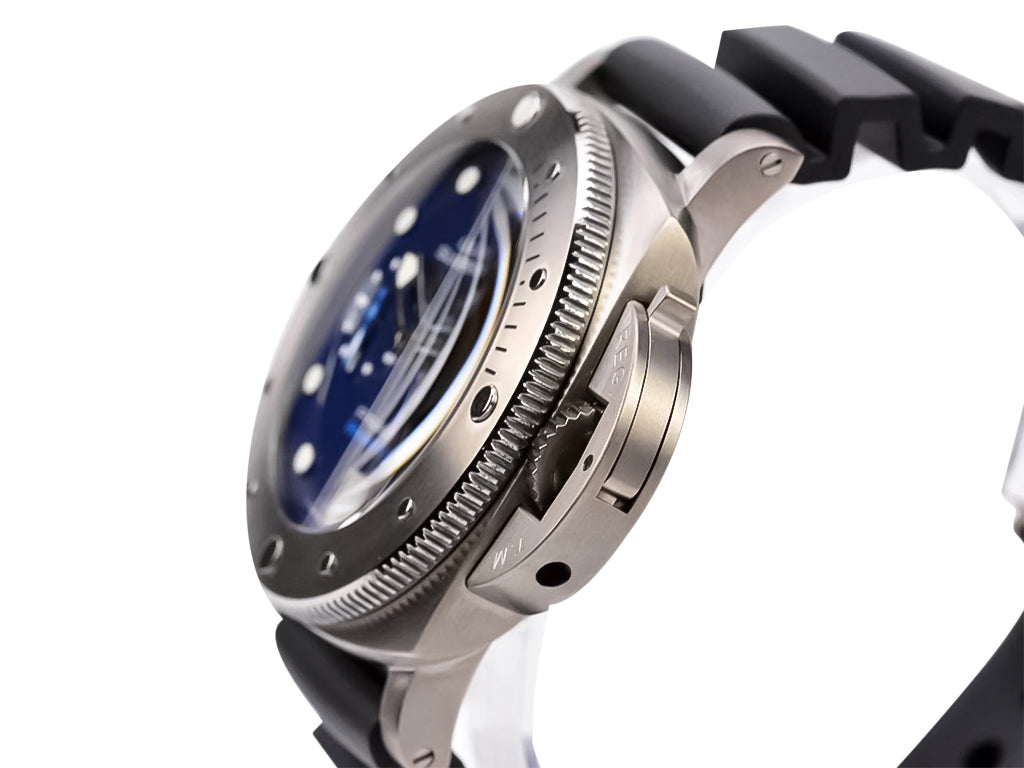 Luminor Submersible 47 3 Days Automatic 'BMG-Tech' Titanium Case with Blue Dial and Black Strap (47mm)