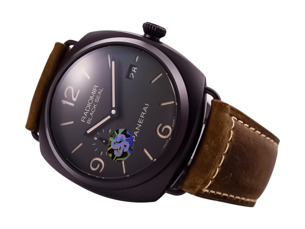 Radiomir Composite Black Seal 3 Days Automatic with Brown Dial and Brown Strap (45mm)