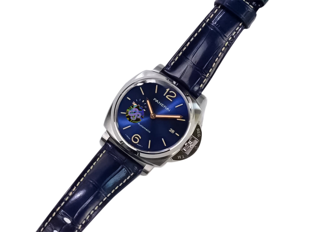 Luminor Due 42 Automatic Titanium Case with Blue Dial and Blue Strap (42mm)