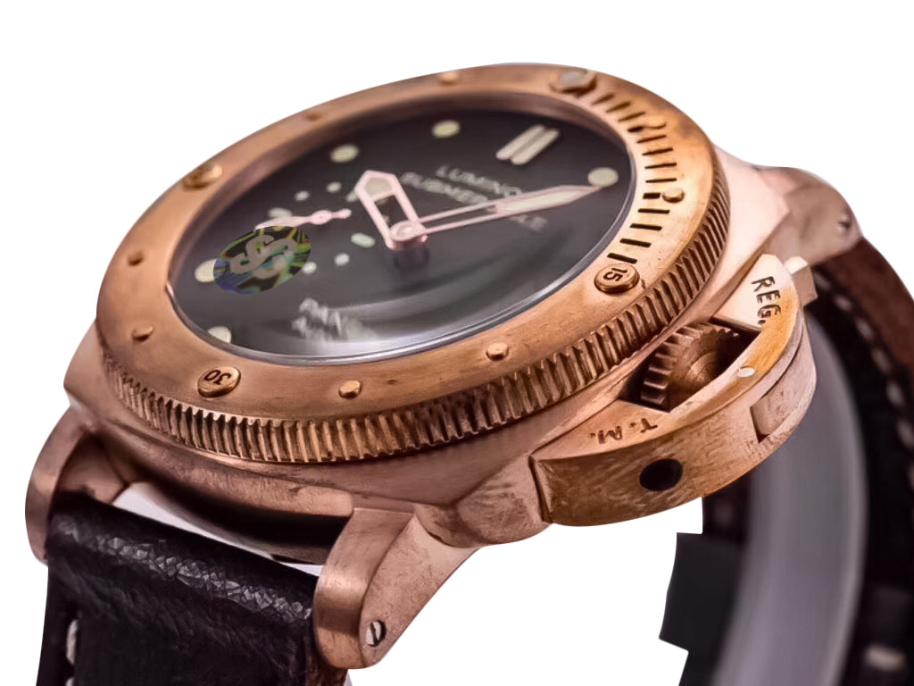 Luminor Submersible 1950 3 Days Automatic Titanium and Bronze with Green Dial and Brown Strap (47mm)