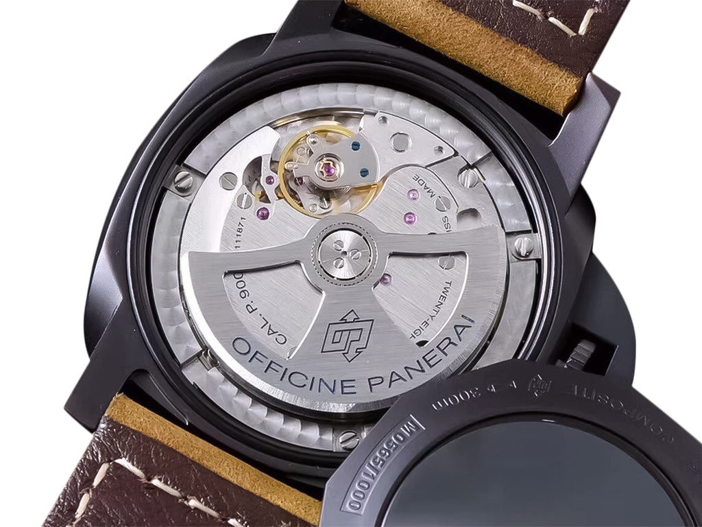 Luminor 1950 Marina 3 Days Automatic Aluminium with Black Dial and Brown Strap (44mm)
