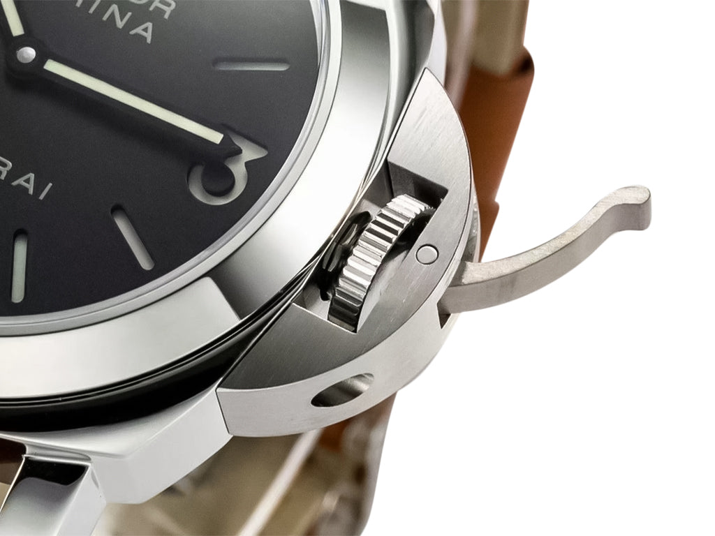 Luminor Marina Stainless Steel with Black Dial and Brown Strap (44mm)