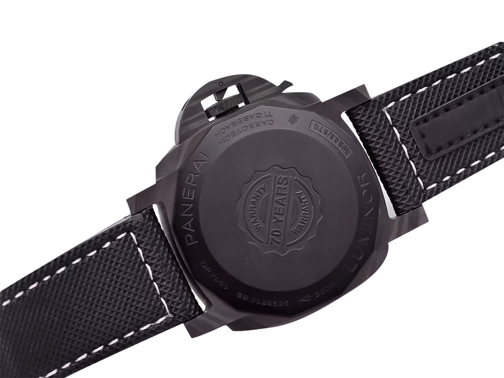 Luminor 1950 44 3 Days Automatic 'Carbotech' Forged Carbon Case with Black Sunburst Dial and Black Strap (44mm)