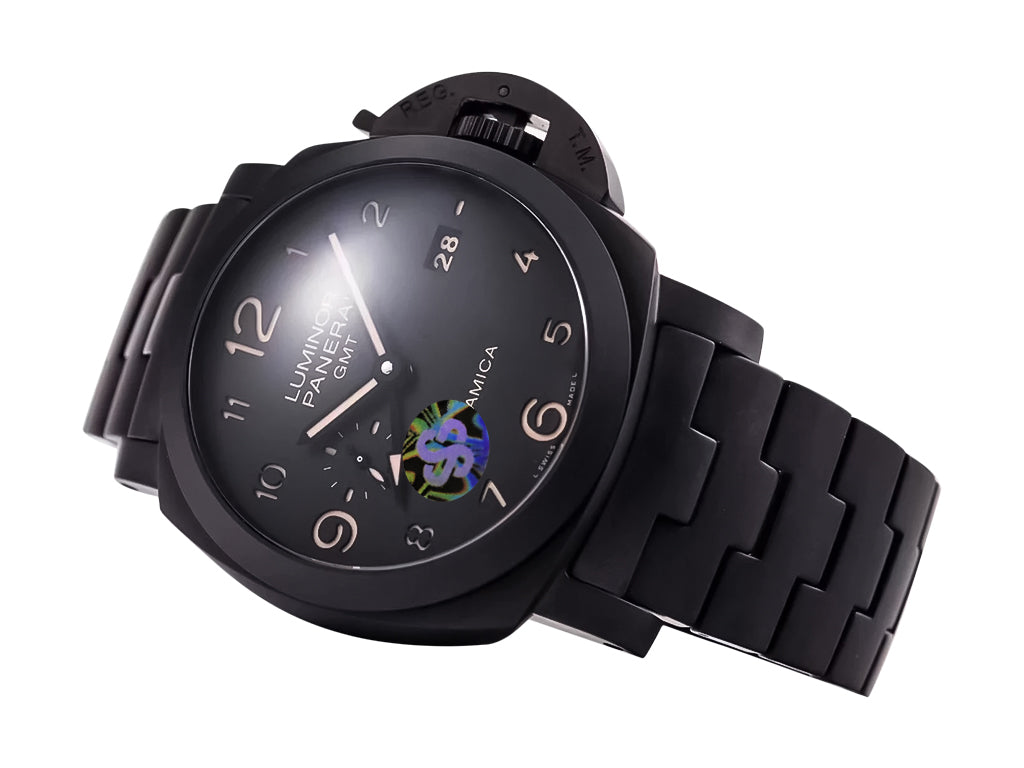 Luminor 1950 3 Days GMT Automatic 'Tuttonero' Black Ceramic Case and Bracelet with Black Dial (44mm)