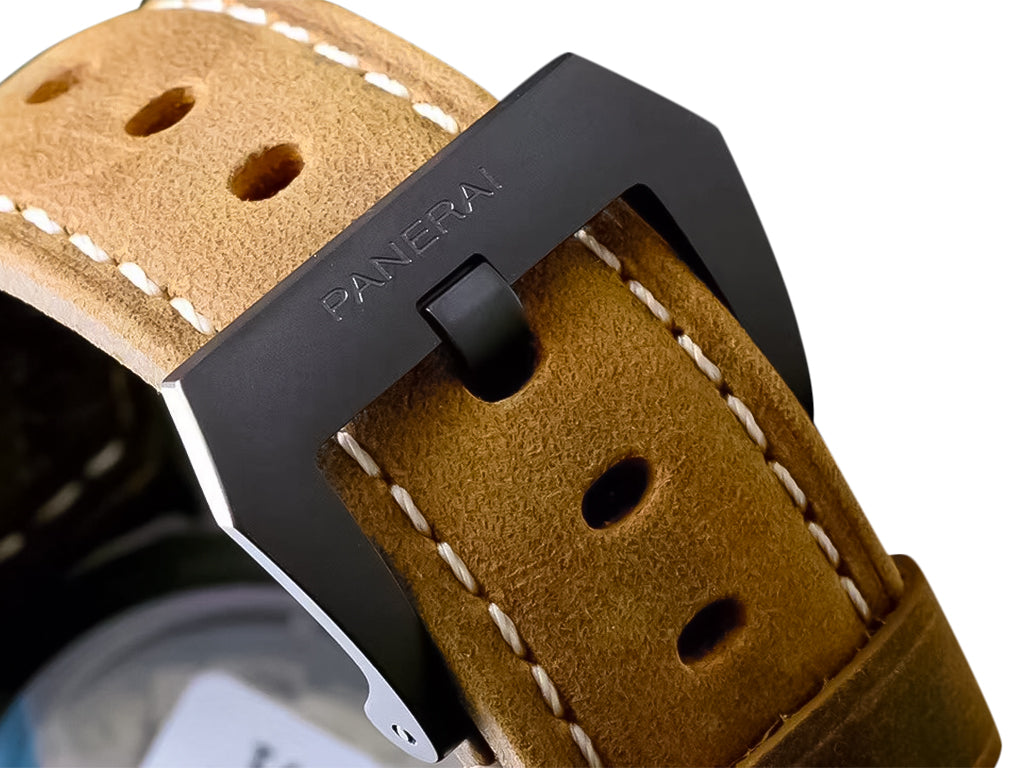 Luminor 1950 Marina 3 Days Automatic Aluminium with Black Dial and Brown Strap (44mm)