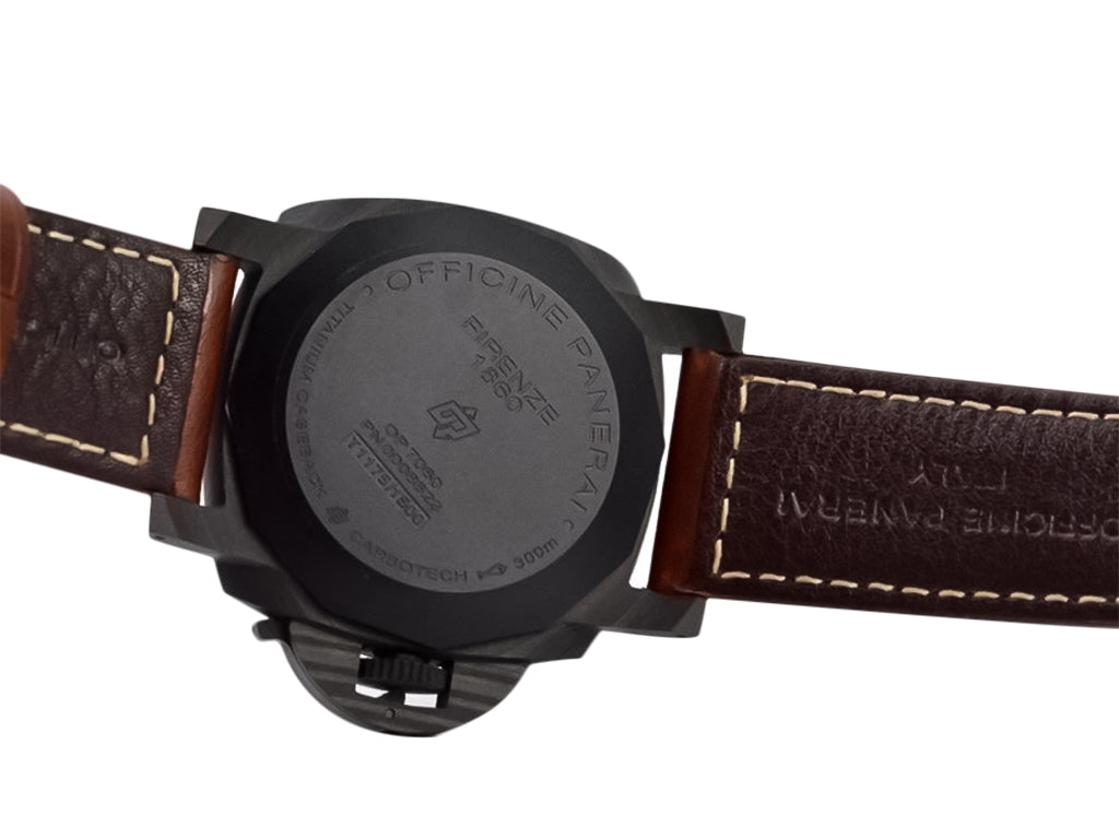Luminor 1950 44 3 Days Automatic 'Carbotech' Titanium and Carbon Case with Black Dial and Brown Strap (44mm)