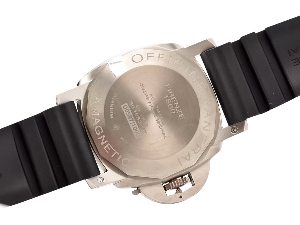 Luminor Submersible 1950 Amagnetic 3 Days Automatic 'Titanio' with Black Dial and Black Strap (47mm)