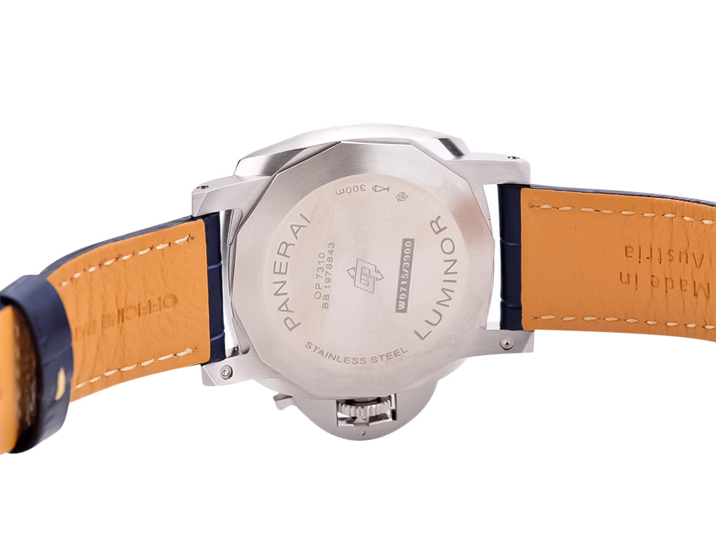 Luminor 1950 Marina 3 Days Automatic Stainless Steel Case with Blue Sunburst Dial and Blue Strap (44mm)