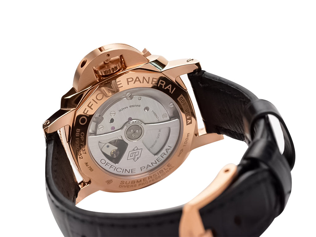 Luminor Submersible 42 3 Days Automatic 'Goldtech' Red Gold Case with Black Dial and Black Strap (42mm)