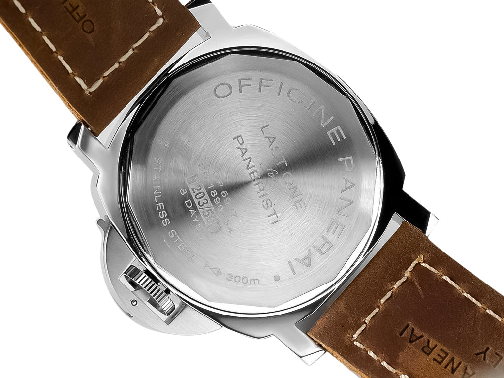 Luminor Marina 8 Days 'Paneristi' Stainless Steel Case with Green Dial and Brown Strap (44mm)