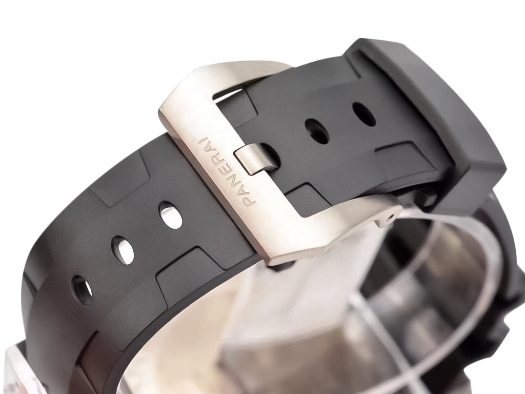 Luminor Submersible 1950 Amagnetic 3 Days Automatic 'Titanio' with Black Dial and Black Strap (47mm)