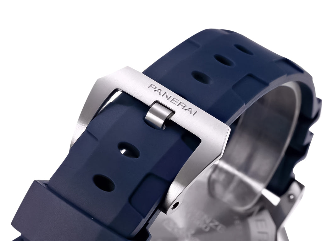 Luminor Submersible 42 3 Days Automatic 'Acciaio' Stainless Steel Case Shark-Grey Dial and Blue Strap (42mm)