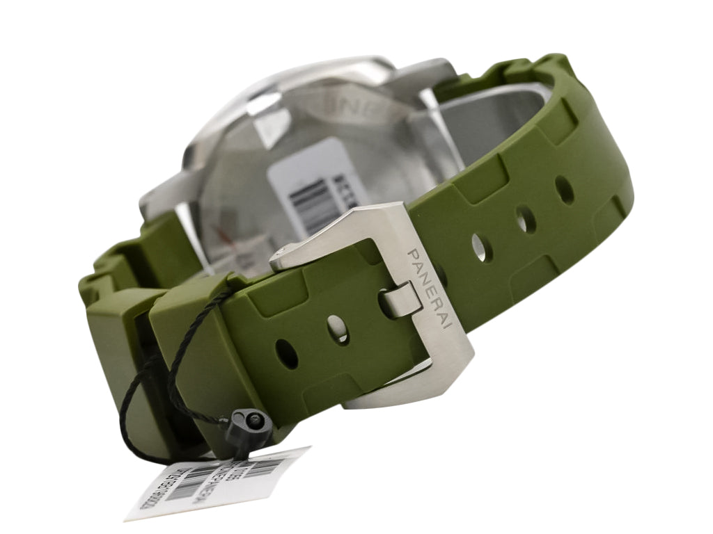 Luminor Submersible 42 3 Days Automatic 'Verde Militare' Brushed Stainless Steel Case, Green Dial and Green Strap (42mm)