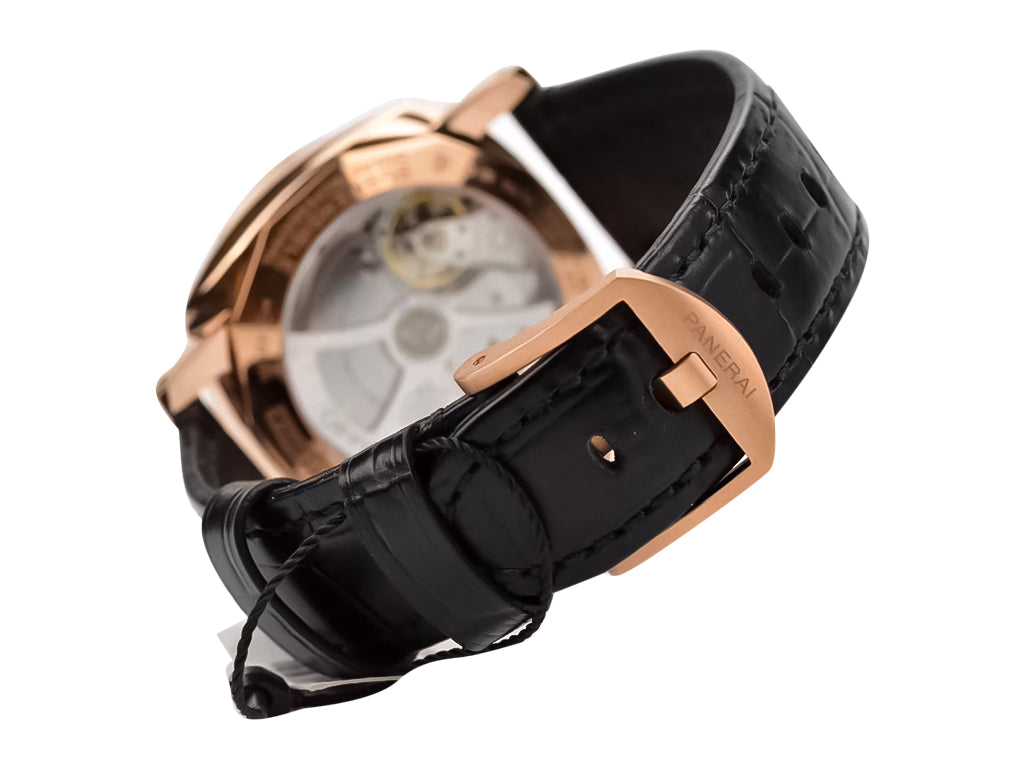 Luminor Submersible 42 3 Days Automatic 'Goldtech' Red Gold Case with Black Dial and Black Strap (42mm)